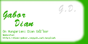 gabor dian business card